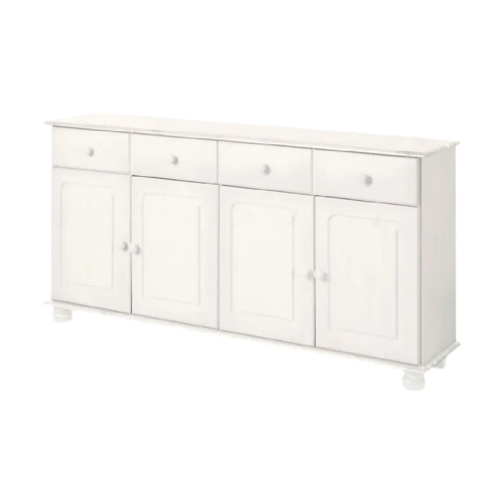 **Buffet Blanc en Bois avec 3 Tiroirs et 4 Portes**