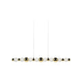 **Suspension lumineuse minimaliste avec sphères en métal et verre**