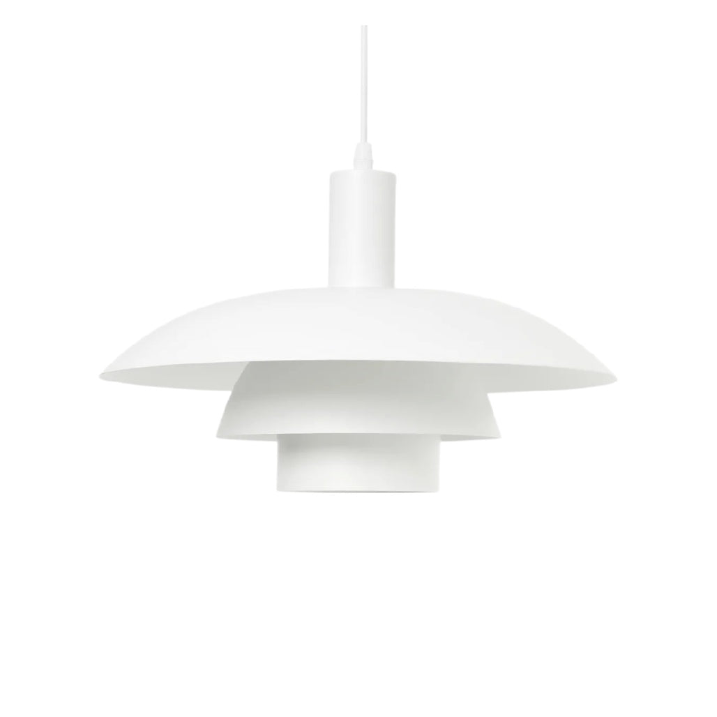 **Suspension en métal blanc au design contemporain**