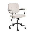 **Chaise de bureau rembourrée avec accoudoirs et roulettes**